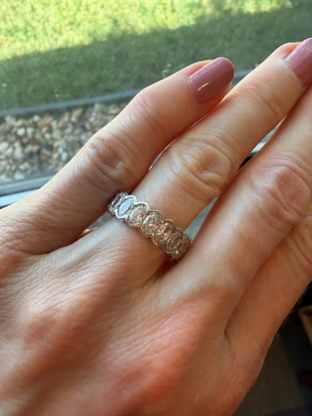 Radiance by Absolute 4.75 ct Sterling Silver Oval Eternity Ring - 5